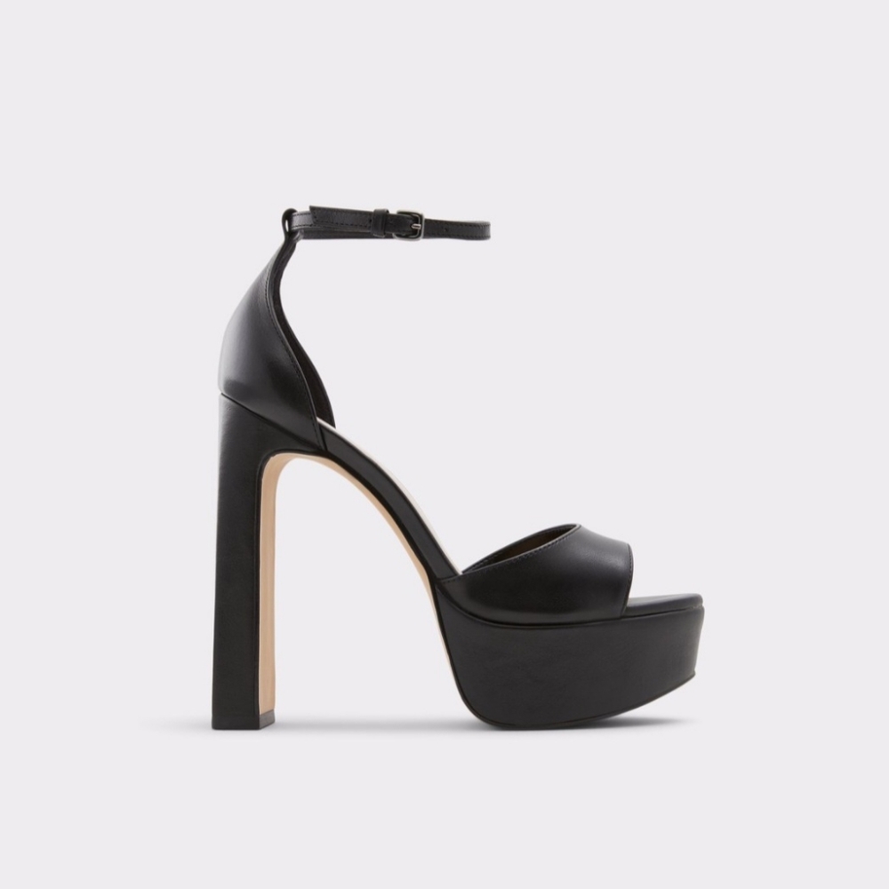 ALDO Black Patent Leather Heels, 7.5 US